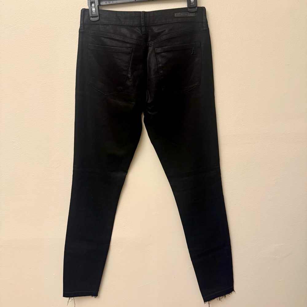 Articles of Society Black Coated Skinny Jeans, Size 26 - Picture 3 of 5